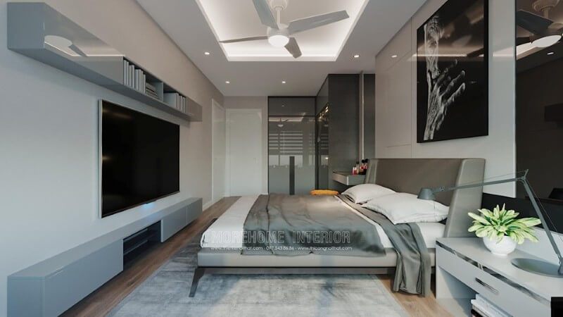 Tạo ra một thiết kế nội thất phòng ngủ master theo phong cách hiện đại.